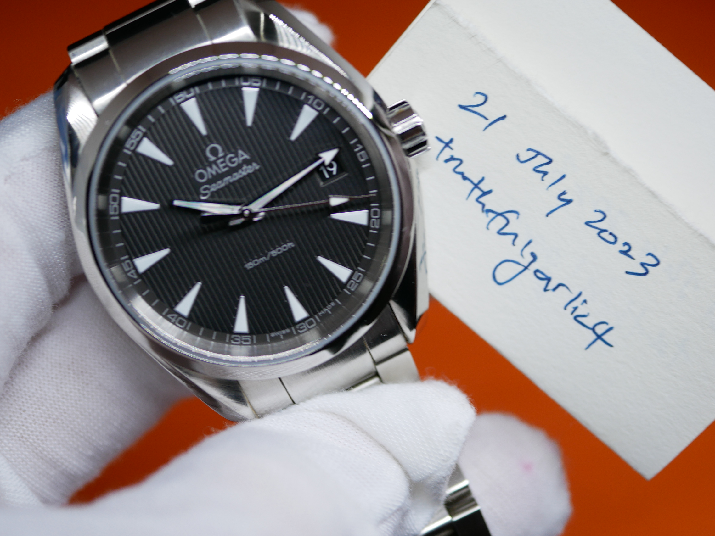 WTS Omega Seamaster Aqua Terra Teak Pattern Grey Dial 38.5mm