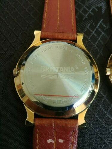 Vintage BRITTANIA Alarm Chronograph Watch Men's Gold Tone by Quintel NEW  BATTERY | eBay