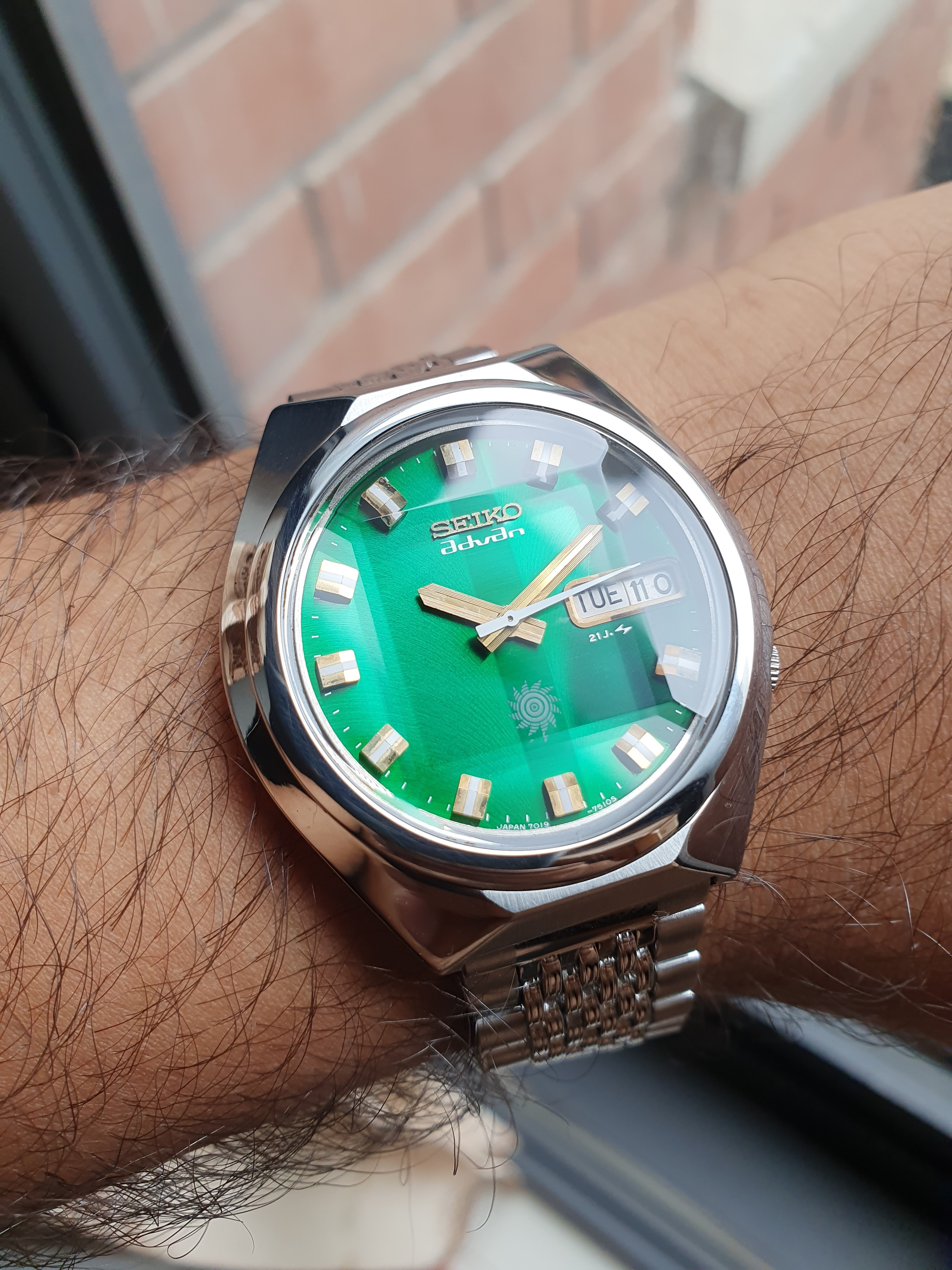 FS: Green Emerald Advan Seiko SERVICED JDM Faceted Crystal