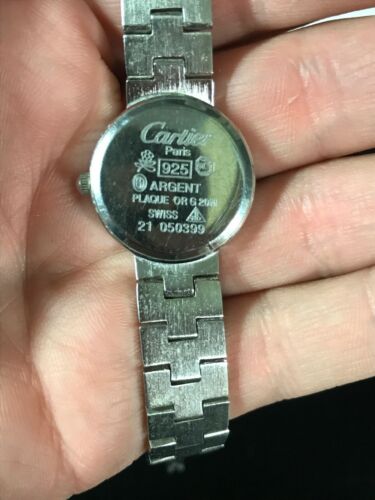(特価品) Cartier 925 argent 21 Vintage Must De Cartier 925 Manual ARGENT PLAQUE OR G20M