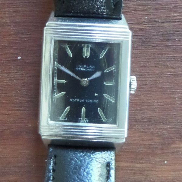 VINTAGE ANTIQUE OLD JAGER LECOULTRE REVERSO UNI PLAN STANDARD ASTRUA ...