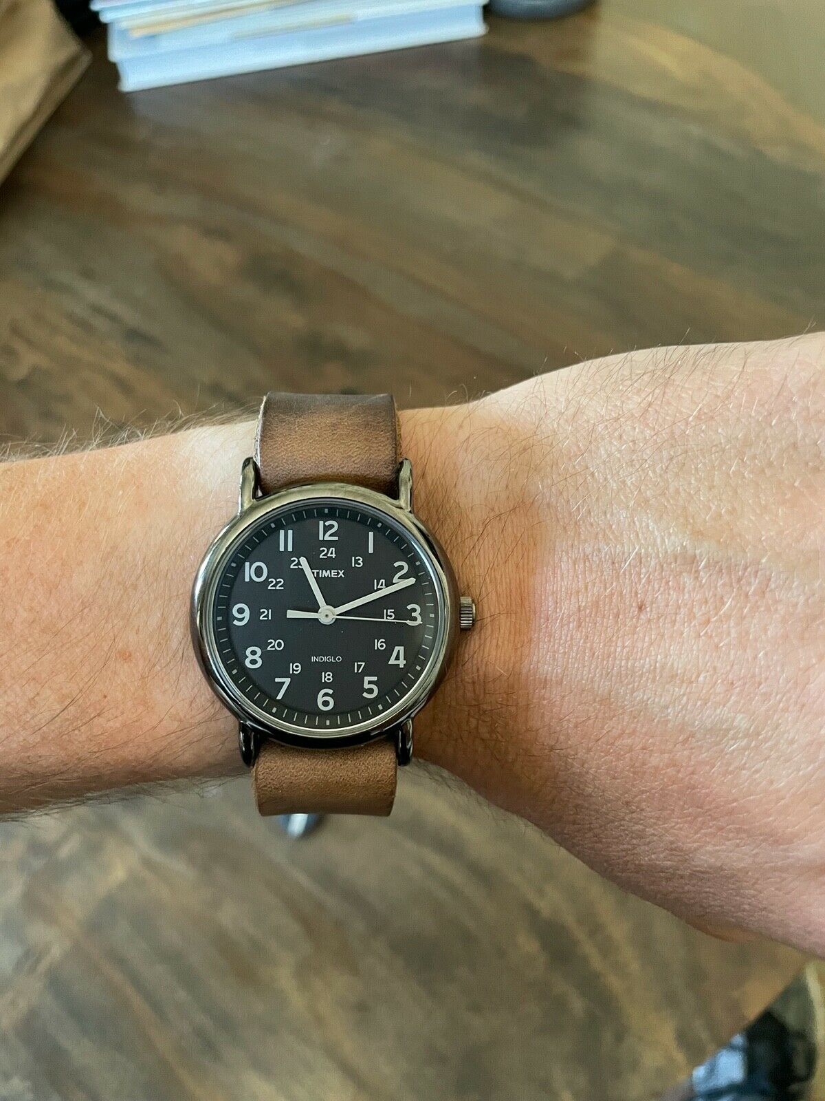 Timex weekender black outlet face