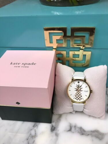 Kate Spade Pineapple Watch NWT NIB Kate Spade Pineapple Watch White Leather Strap Metro  main image 3