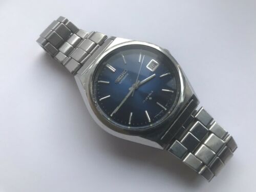 Vintage SEIKO Auto Gents Model 6308 8030 Watch c1976 Blue Dial