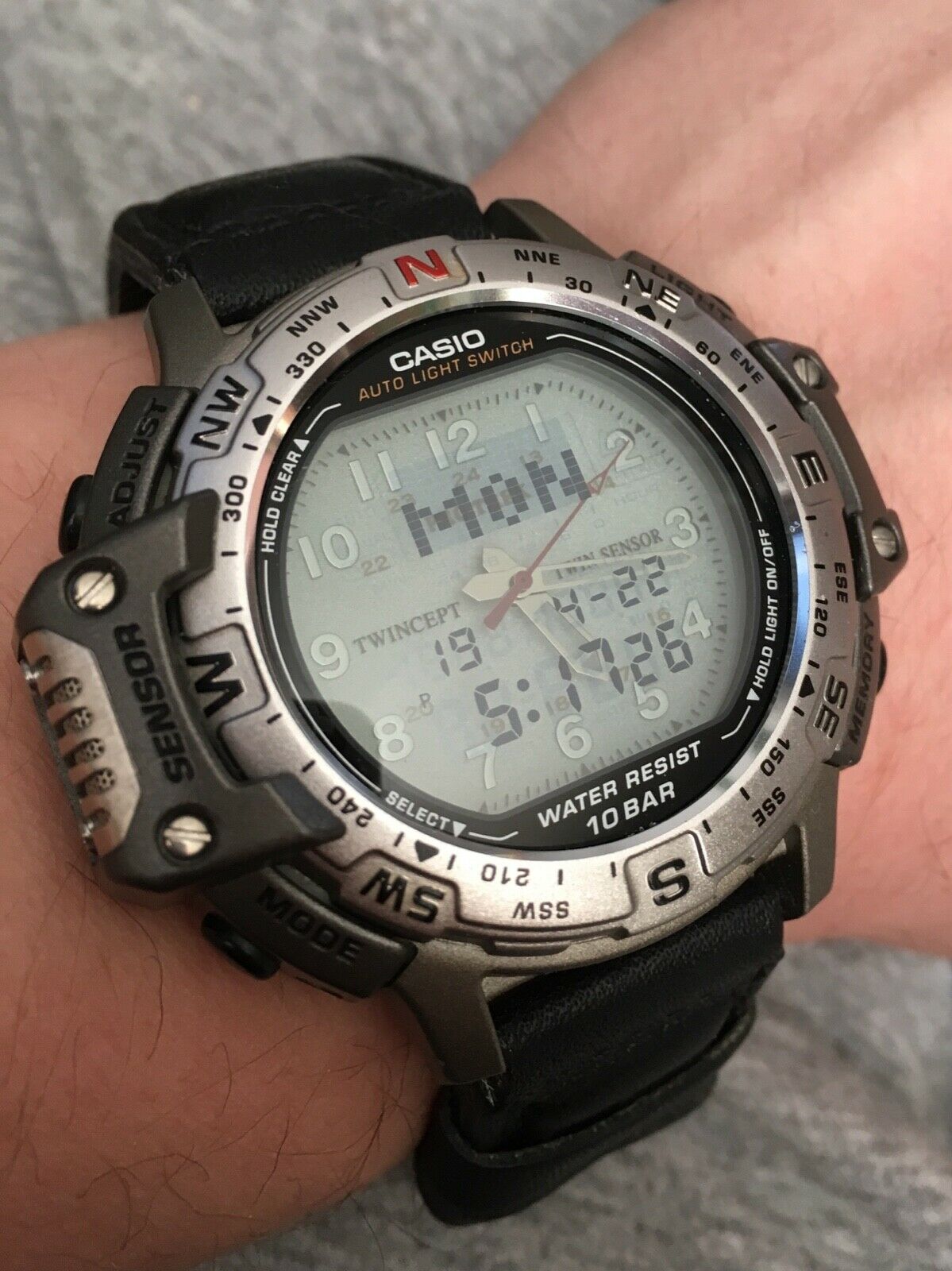 Casio Protrek PRT-500 Module 1375 Ana-Digi Dual Layer Twin Casio Protrek PRT-500 Module 1375 Ana-Digi Dual Layer Twin