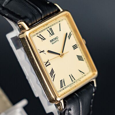 Vintage 1983 [N-MINT] SEIKO Chariot 7431-5180 New BAND Gold Tank