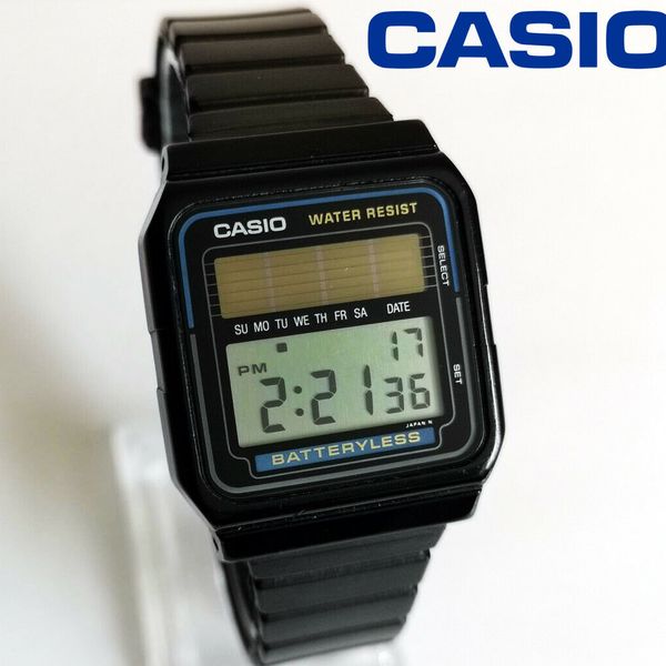Rare vintage 1986 Casio FB-52W module 520 solar batteryless men's