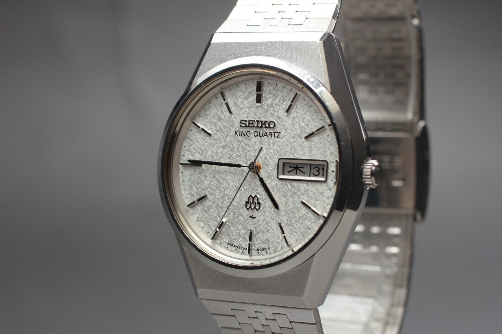 N MINT] SEIKO 9723-8050 KQ KING QUARTZ Men's Watch White From