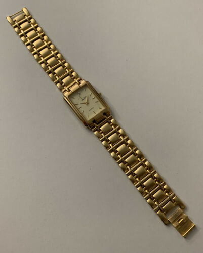 John Weitz Gold Stainless Steel Rectangular Diamond Quartz John Weitz Gold Stainless Steel Rectangular Diamond Quartz