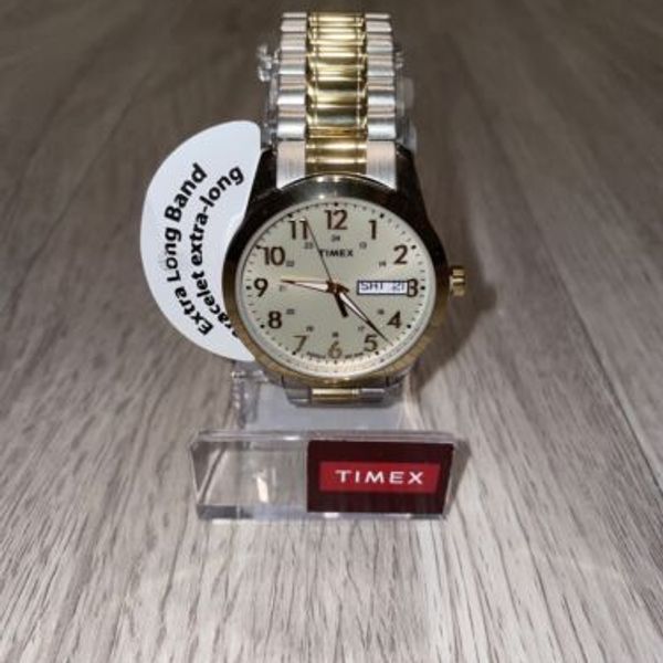 Timex Mens South Street Sport TwoTone Champagne Stainless Steel Watch