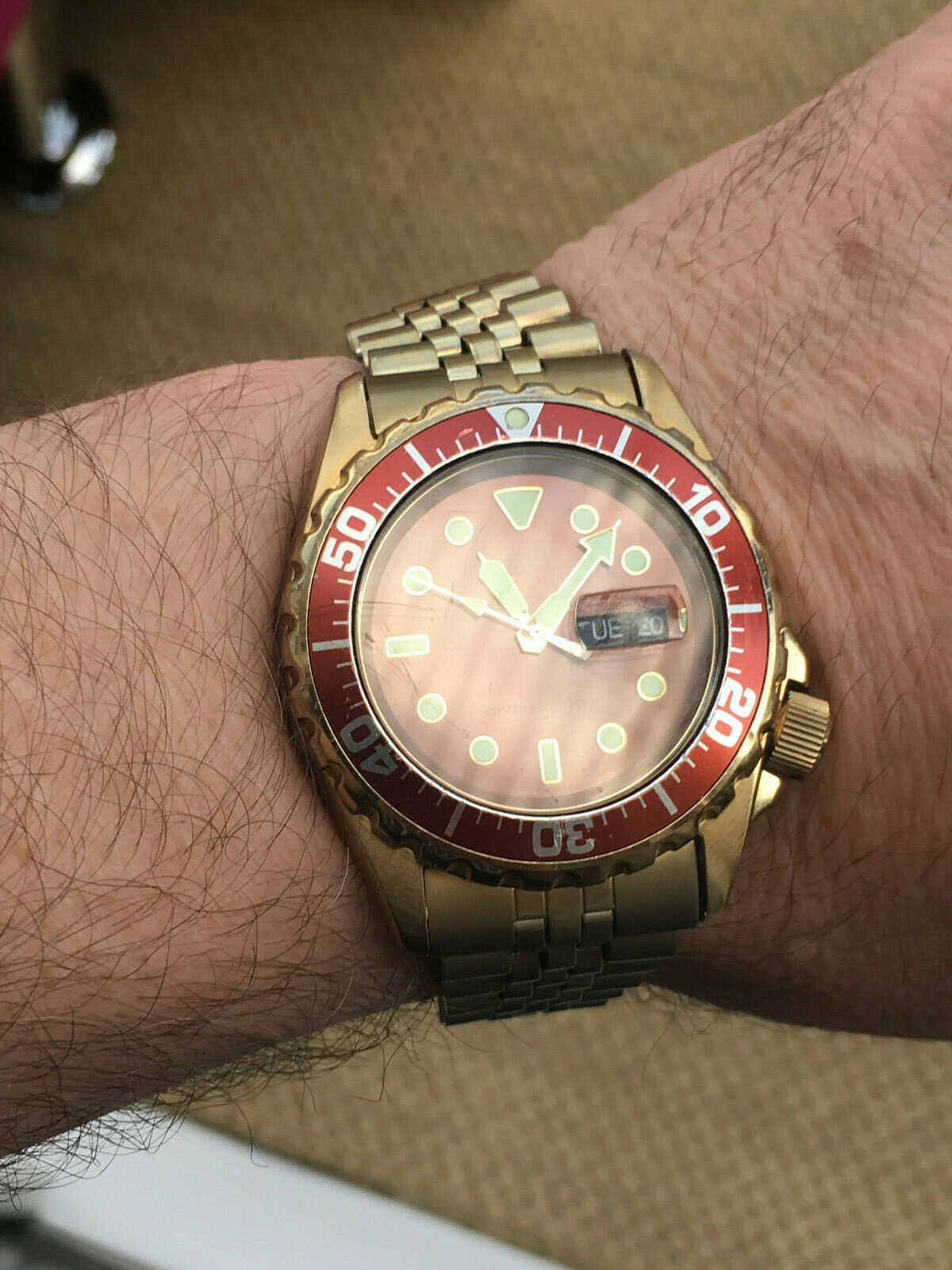 Very rare Vintage Seiko 7N36 6A39 Root Beer divers watch THE