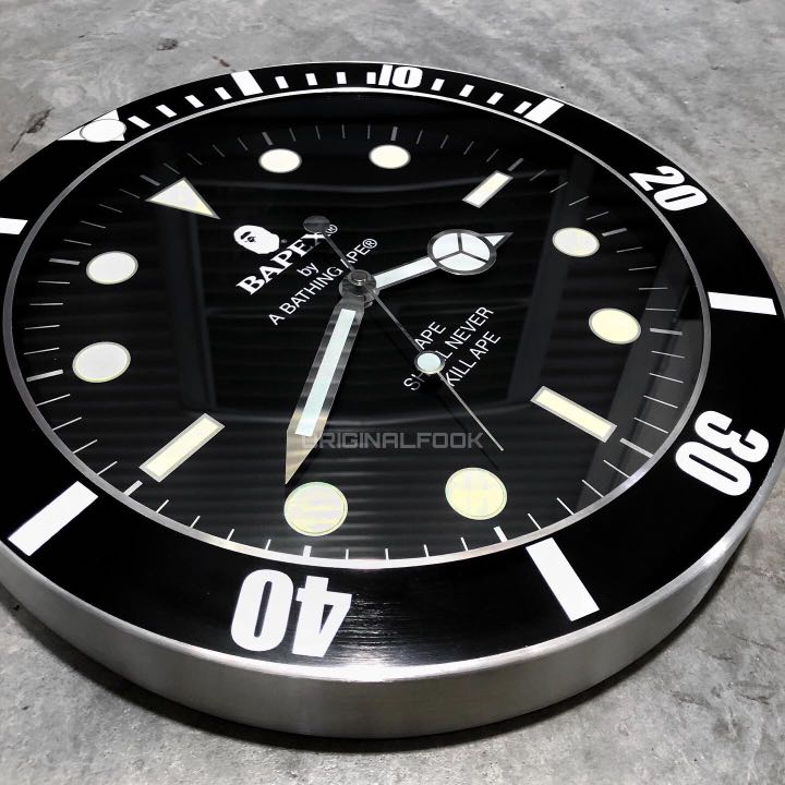 INSTOCK BATHING APE Bapex Wall Clock Black | WatchCharts Marketplace