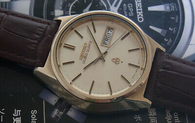 RARE VINTAGE SEIKO GRAND QUARTZ CAP GOLD CASE