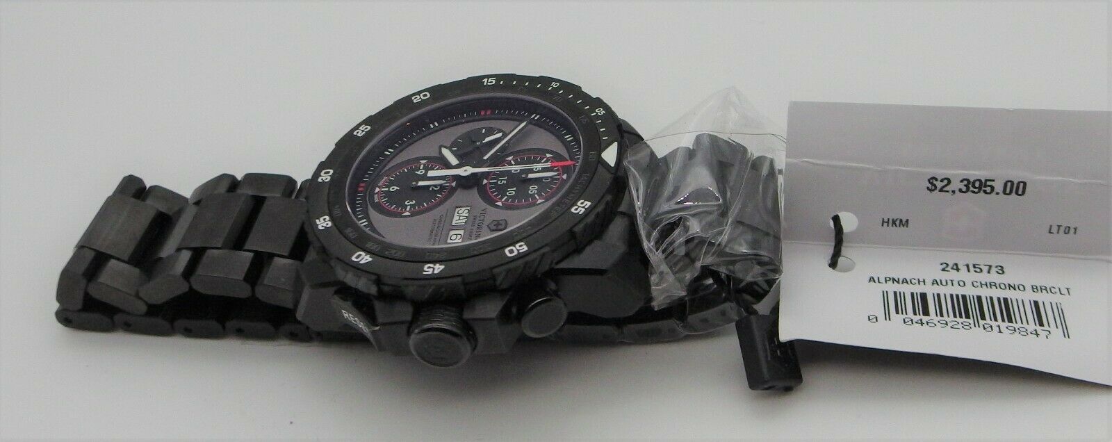 A  New Victorinox Swiss Army 241573 Alpnach Auto 7750 Chronograph PVD