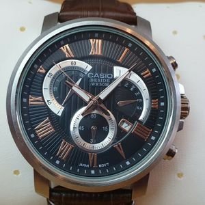 Casio Beside Chronograph Mens BEM 506 4358 day date multi dial dress watch WatchCharts Marketplace