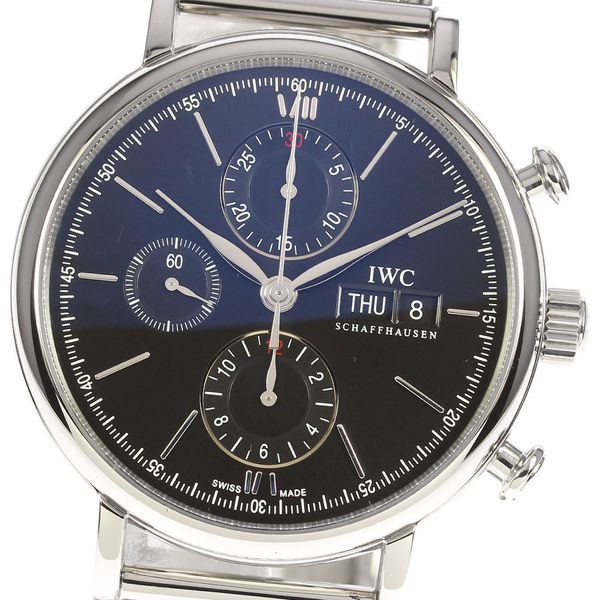 Beautiful goods ★ With box [IWC SCHAFFHAUSEN] IWC Portofino Chronograph IW391010 Selfwinding