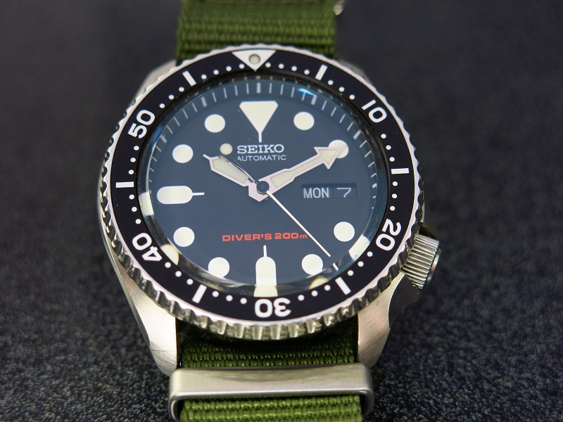 For sale or trade Seiko SKX007 with new movement with black day/date wheels  and sapphire crystal | WatchCharts