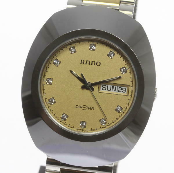 Rado Diastar 114.0391.3 Men's Watch Gold Toned Dial Quartz NICE