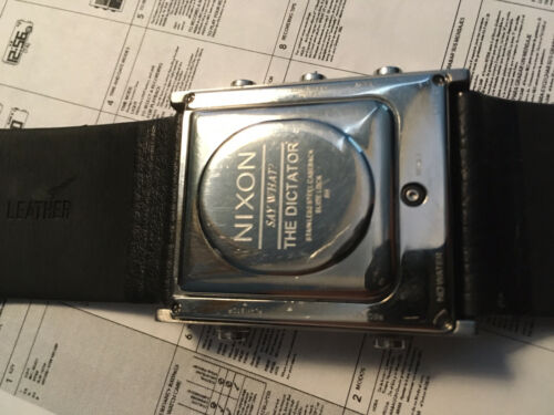 Nixon The Dictator Watch Mens “ Say What ? “ RARE! for Repair Or