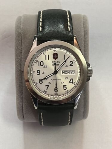 MINISWISS アラーム ウォッチ クロック 激レア 17石 機械式ジャンク Victorinox Swiss Army Watch Infantry Model 24696 Self Winding