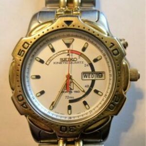 SEIKO KINETIC QUARTZ SPORTS 150 # 5M23- 6A09 ROTATING BEZEL