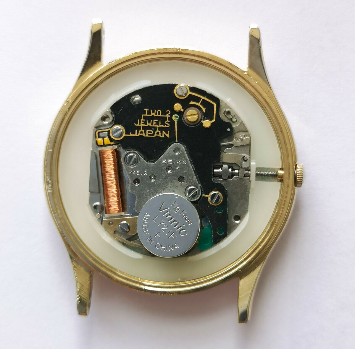Vintage 1994 Seiko 7431-7000 men's quartz analogue watch thin case