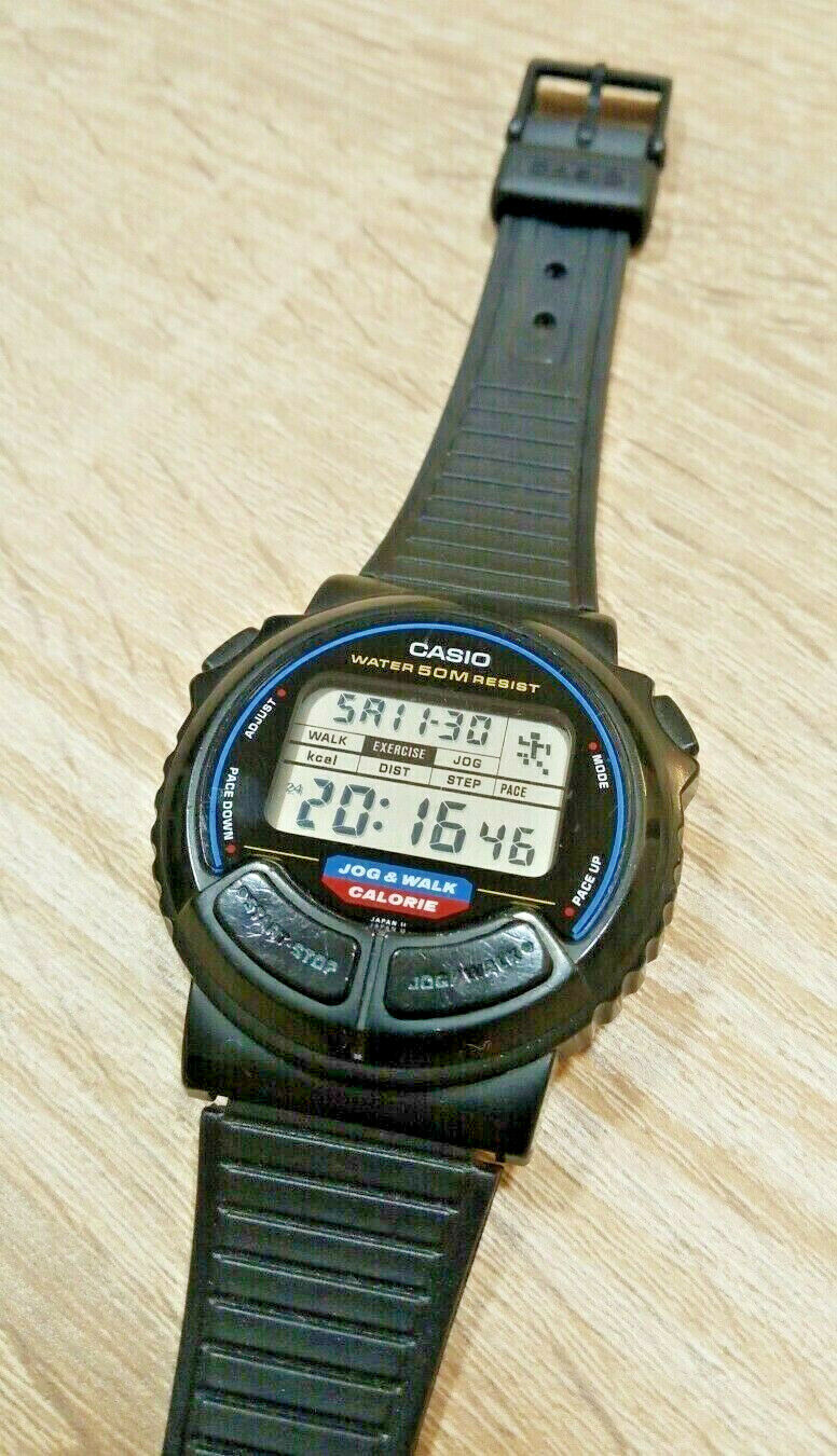 【未使用品】CASIO JOG & WALK 880 ブラック Casio Watch Work Out Jog & Walk Calorie 880 Jc-11 Black