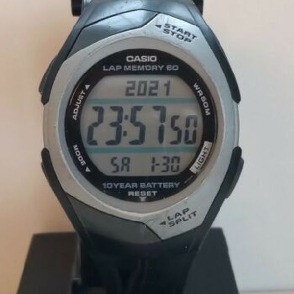 Casio PHYS STR-300 Sports DigitalWatch 60 Lap Memory Auto Repeat ...