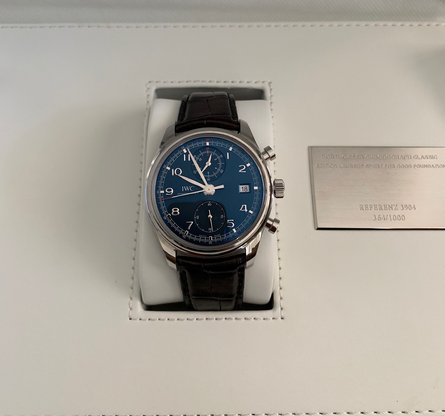 FS IWC Portuguese Chronograph Classic Laureus Edition IW390406 WatchCharts Marketplace