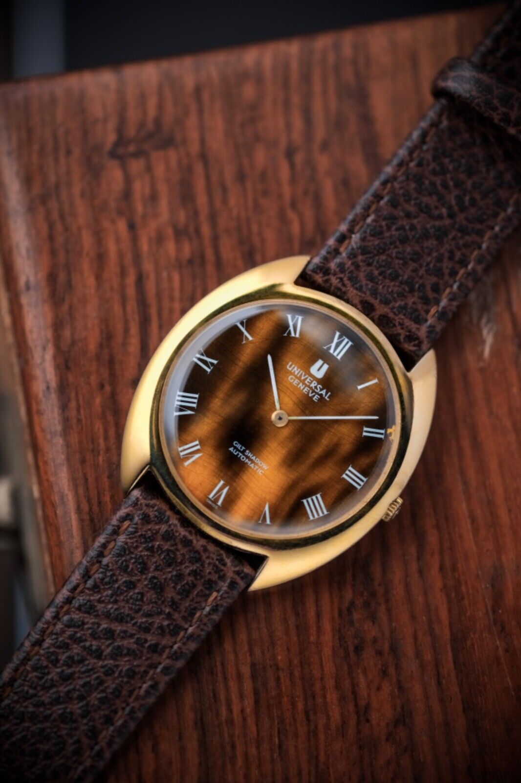 Cadran Original Universal Genève Gilt Shadow Microtor Rare - NOS 566152 Automatique