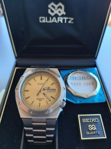 RARE Seiko SQ Sports 100 Watch, Royal Oak, ref.7546-7080, Vintage