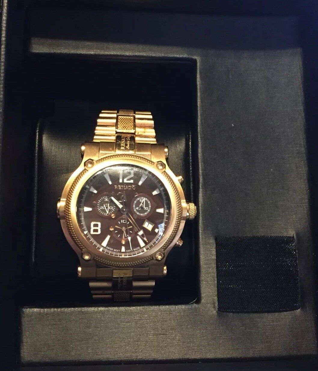 Montre Homme Renato Wilde Beast II Extreme - Fabriquée En Suisse, Mouvement Ronda 7004, Cadran Jaune