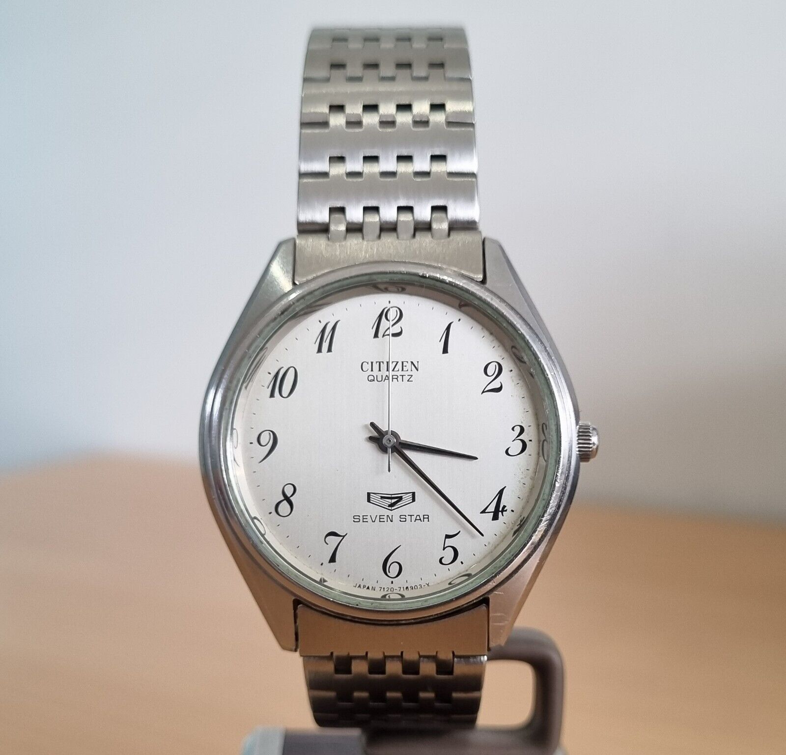 CITIZEN Quartz Watch/Analog/Stainless Steel/WHT/SLV/0510