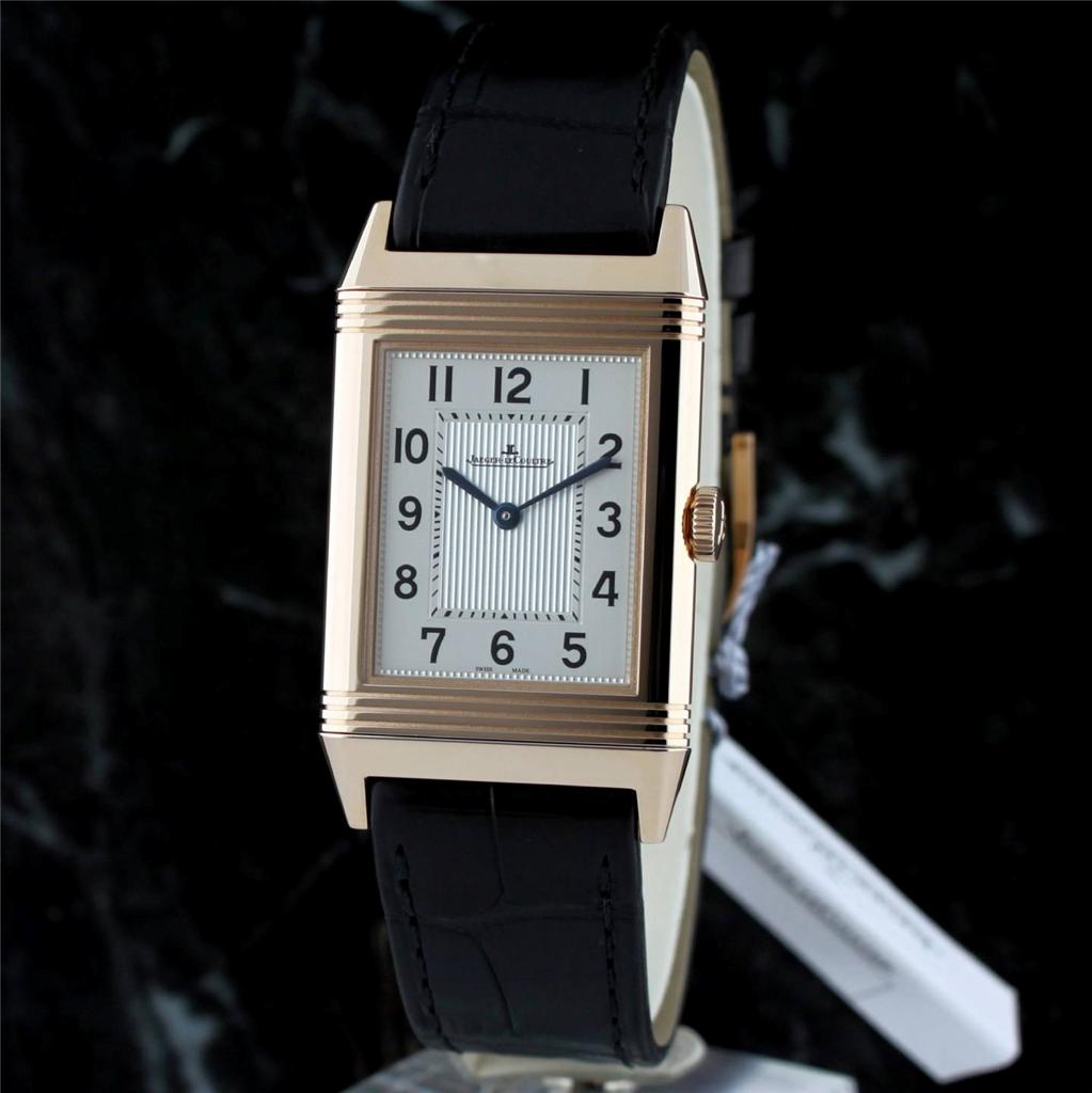 fs BNIB Jaeger LeCoultre 18k Rose Gold GRANDE REVERSO ULTRA THIN