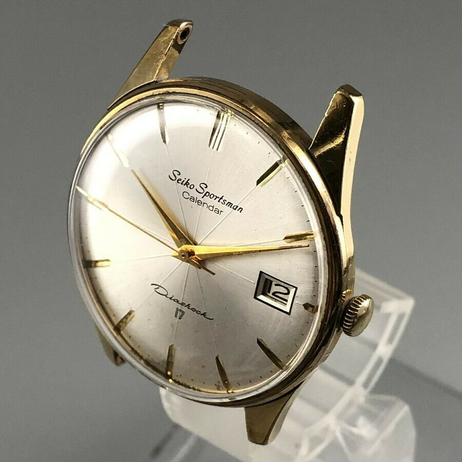 Vintage 1964 Seiko Sportsman Calendar 15042 EGP 17Jewel Hand