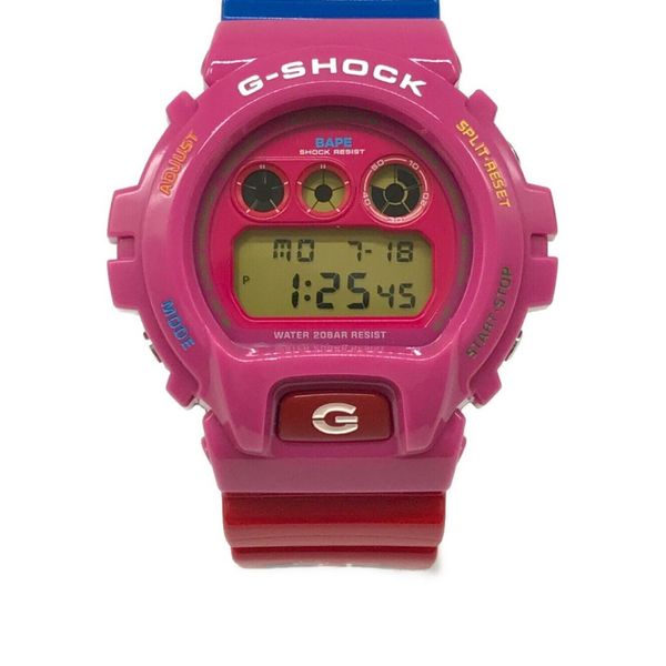 Casio G-Shock x BAPE x Kid Cudi DW-6900FS Pink Mens Digital Watch A ...