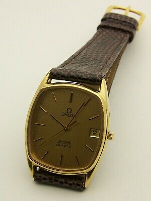 Large 41mm Working Cal. 1332 Gold Plated Mans Omega DeVille Quartz