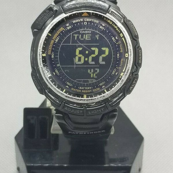 Vintage CASIO Sport Pathfinder PAW-1300Y (3070) Tough FOR parts AS-IS ...