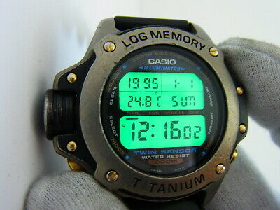 Casio DEP-700 Log Memory Temp Twin Sensor Titanium Diver's