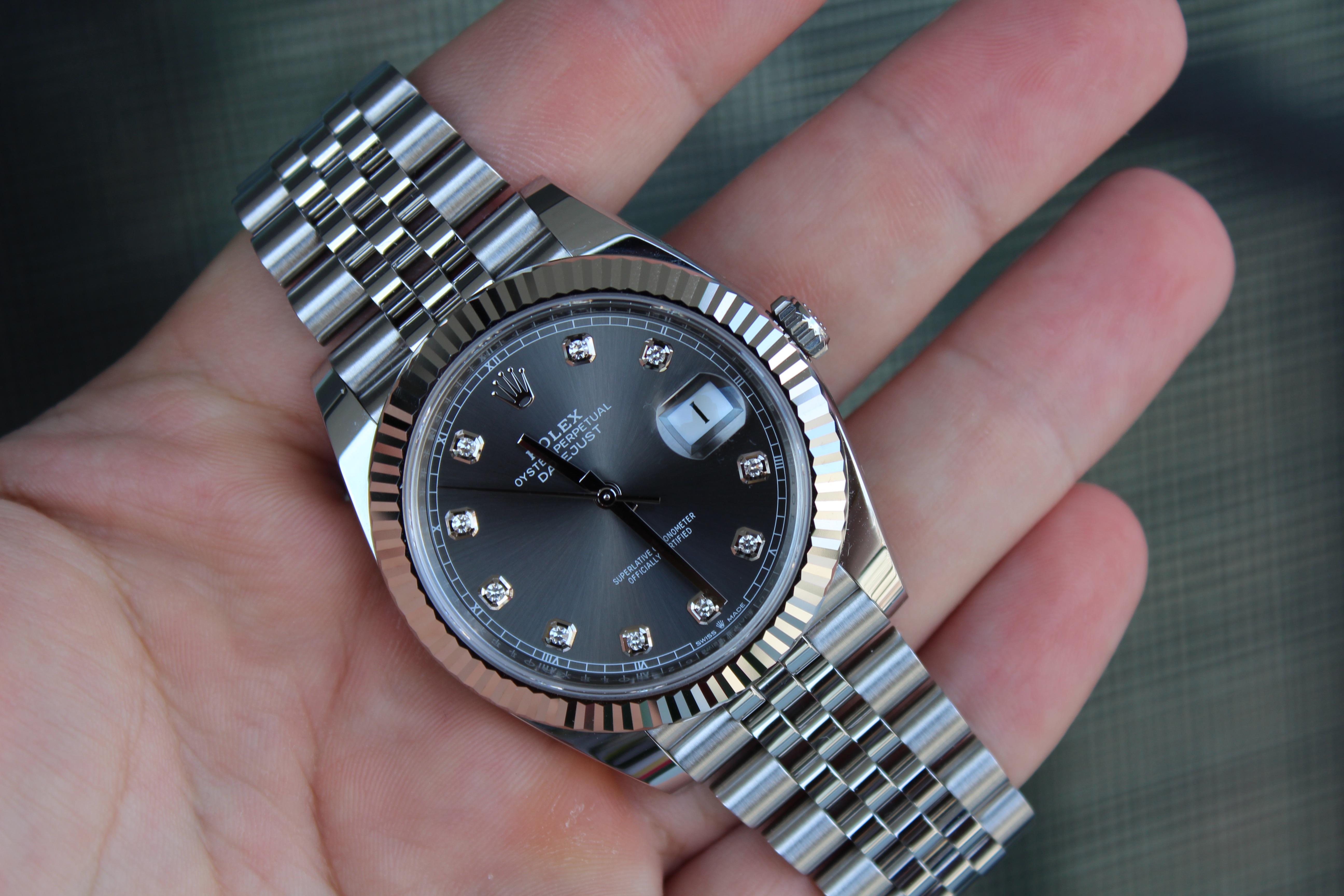 Datejust 41 deals rhodium diamond