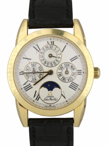 18k YG Omega Louis Brandt perpetual calendar 