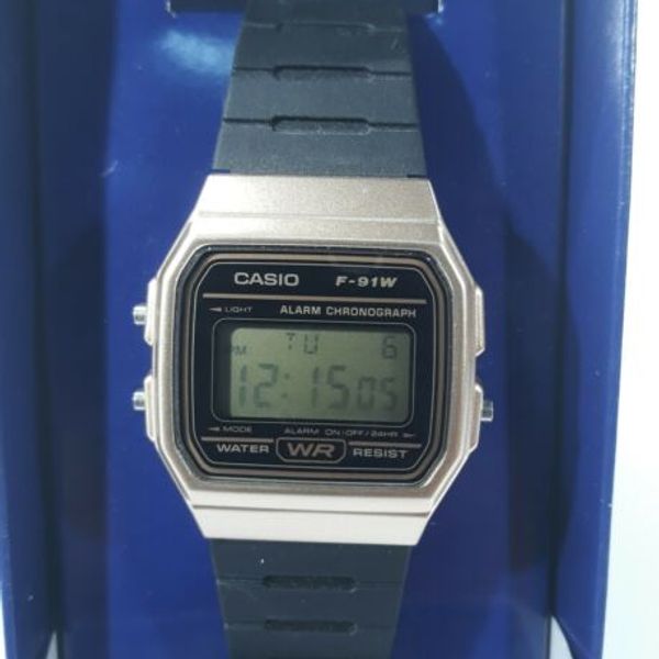 Casio Digital Mens Classic Watch F91W F-91W Gold Tone Case | WatchCharts