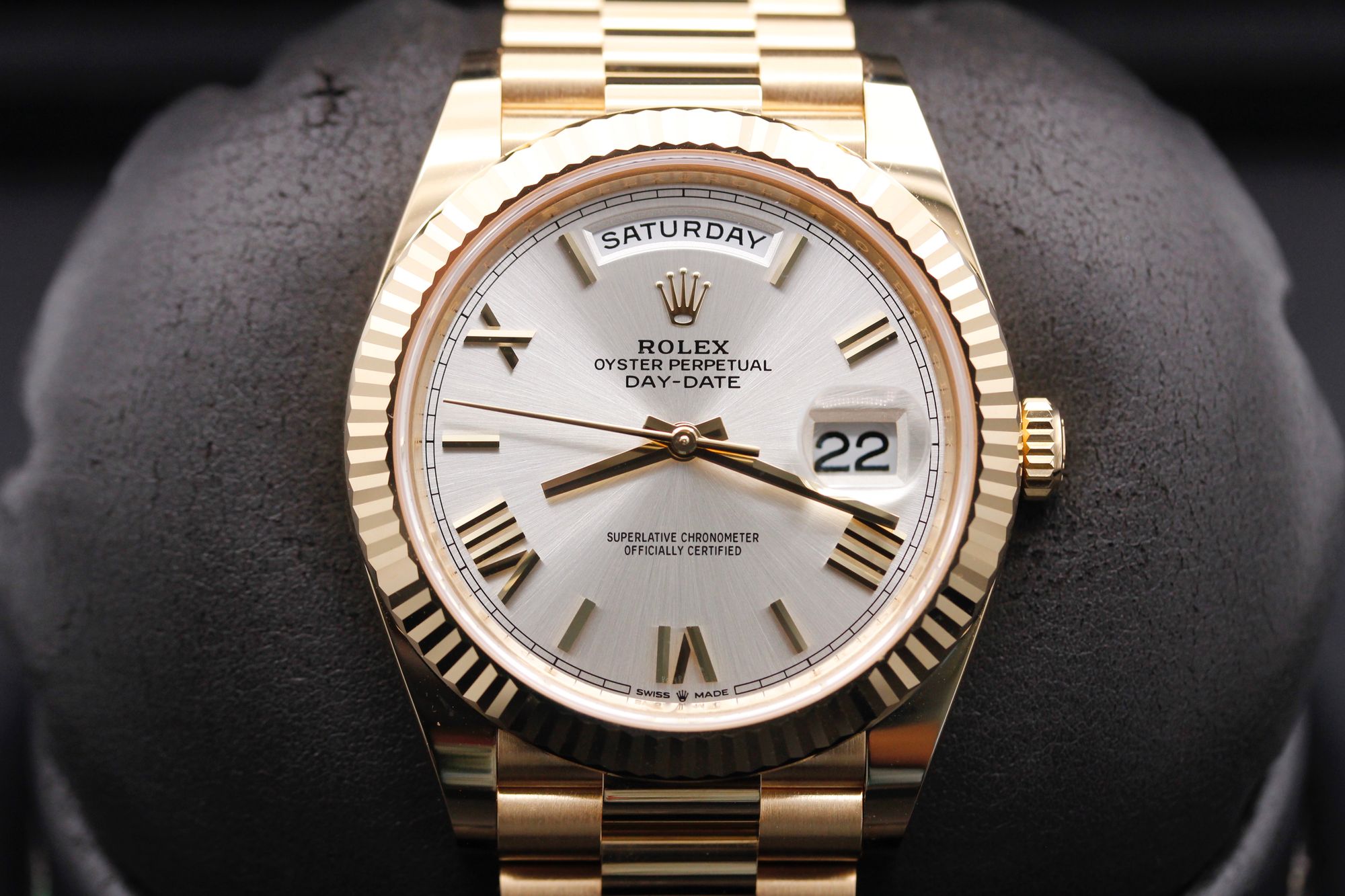 Rolex day 2024 date 40 silver