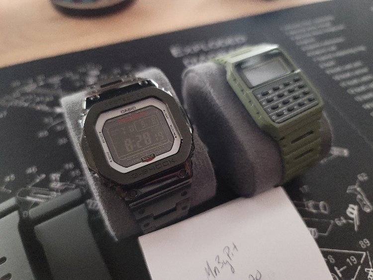 Fs Casio Gshock Gwm5610rb 4 With Metal Case Bracelet And Casio Ca 53wf 3bcf Watchcharts