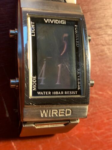 Seiko Alba Wired Vividigi W510-4A00 Digital Watch Stainless Steel