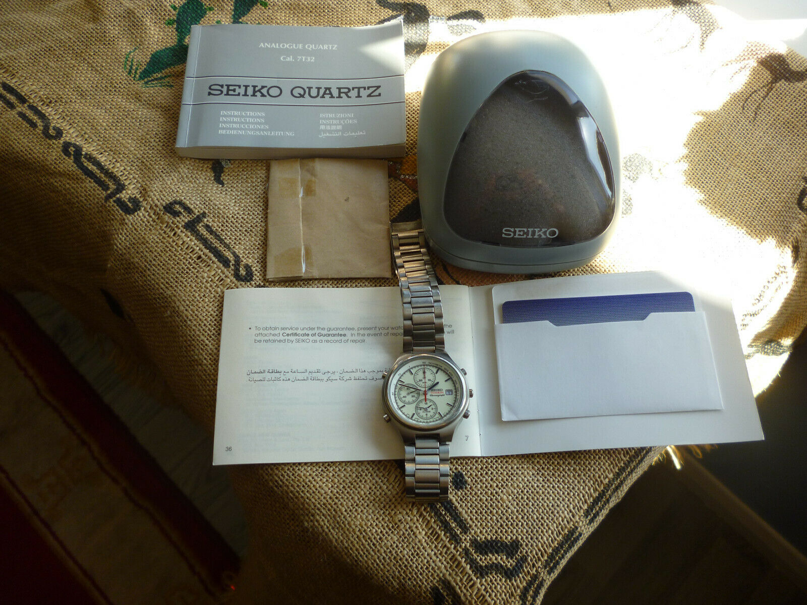 A VERY RARE SEIKO 7T32 7D20 FULLY WORKING WITH BOX AND MANUAL