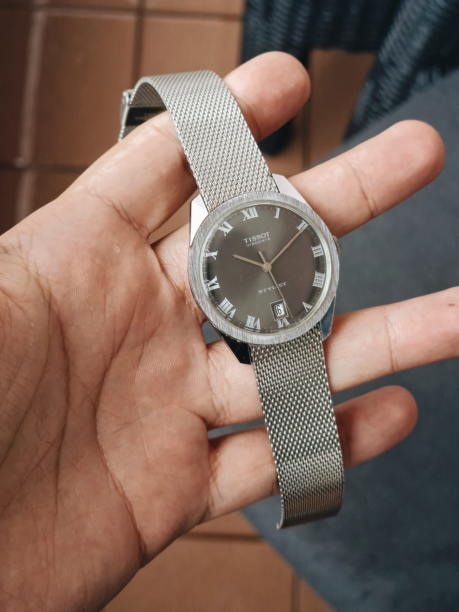 Tissot visodate outlet mesh bracelet