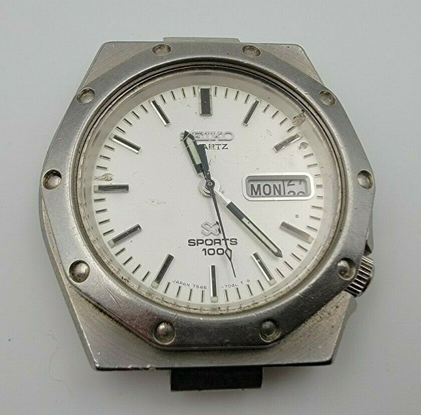 Seiko Magic Hands SFA033J - Minuterie Sport Vintage Rarissime Des Années 90, Boîtier Transparent