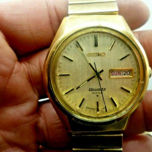 Mens 36mm SEIKO QUARTZ 2002 38 series 3803-7050 Original Bracelet