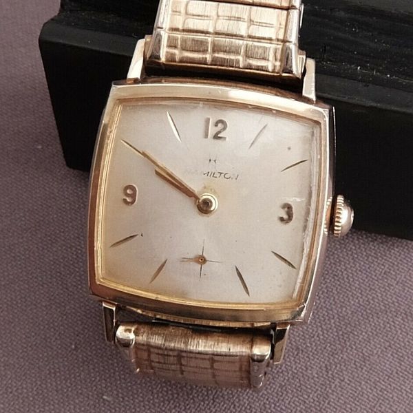 Vintage 1963 Hamilton "Alan" 10K rgp watch runs sometimes, 17j 730